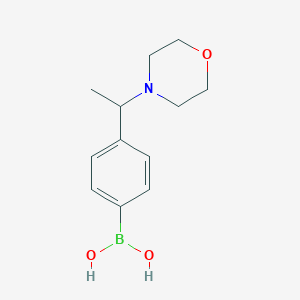 molecular formula C12H18BNO3 B1520622 (4-(1-Morpholinoethyl)phenyl)boronic acid CAS No. 1226814-83-0