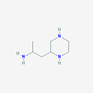 molecular formula C7H17N3 B1520636 1-(Piperazin-2-yl)propan-2-amine CAS No. 1146290-16-5