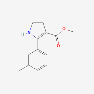 molecular formula C13H13NO2 B15206412 Methyl 2-(m-tolyl)-1H-pyrrole-3-carboxylate 