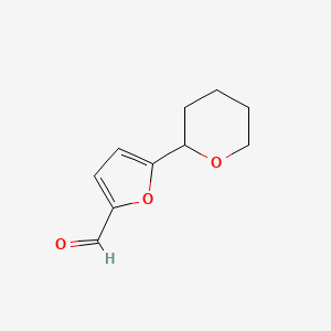molecular formula C10H12O3 B1520643 5-(Tetrahydro-2H-pyran-2-YL)-2-furaldehyde CAS No. 915924-73-1