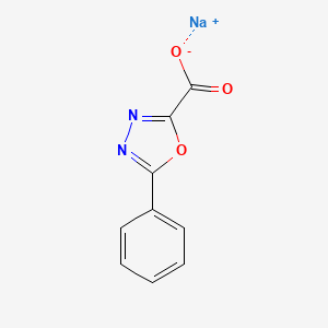 molecular formula C9H5N2NaO3 B1520647 Sodium 5-phenyl-1,3,4-oxadiazole-2-carboxylate CAS No. 1193387-87-9
