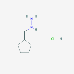 molecular formula C6H15ClN2 B1520648 1-(Cyclopentylmethyl)hydrazine hydrochloride CAS No. 1193388-89-4