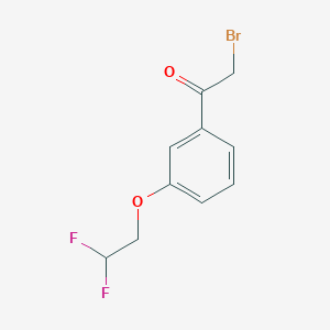 molecular formula C10H9BrF2O2 B15206588 3-(2,2-Difluoroethoxy)phenacyl bromide 