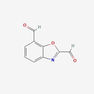 molecular formula C9H5NO3 B15206651 Benzo[d]oxazole-2,7-dicarbaldehyde 