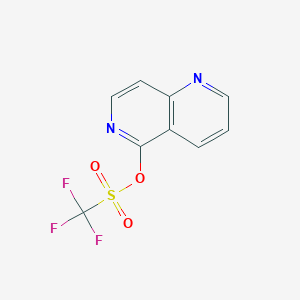 molecular formula C9H5F3N2O3S B1520667 1,6-Naphthyridin-5-yl trifluoromethanesulfonate CAS No. 909649-09-8