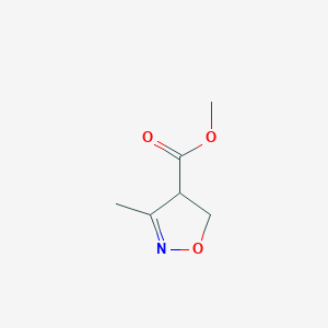 molecular formula C6H9NO3 B15206674 Methyl 3-methyl-4,5-dihydroisoxazole-4-carboxylate 