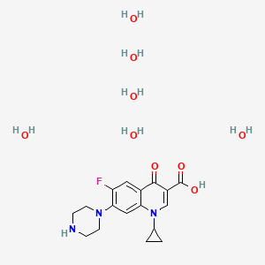 molecular formula C17H30FN3O9 B15206704 Ciprofloxacin hexahydrate CAS No. 192934-52-4