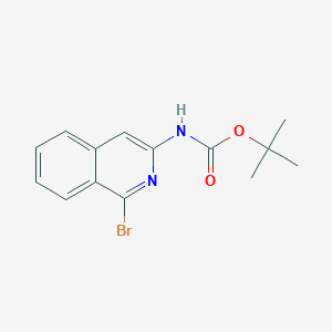 molecular formula C14H15BrN2O2 B15206708 tert-Butyl (1-bromoisoquinolin-3-yl)carbamate 