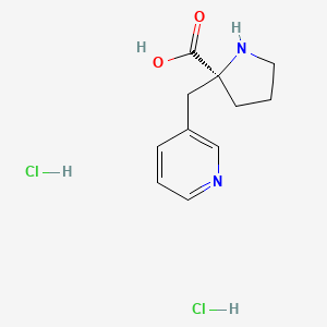 molecular formula C11H16Cl2N2O2 B1520671 (S)-alpha-(3-pyridinylmethyl)-proline-2HCl CAS No. 1217830-70-0