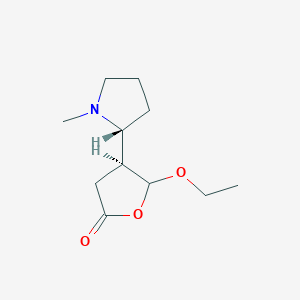 molecular formula C11H19NO3 B15206790 (4S)-5-Ethoxy-4-((R)-1-methylpyrrolidin-2-yl)dihydrofuran-2(3H)-one 