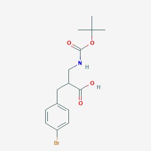 molecular formula C15H20BrNO4 B1520681 2-(4-溴苄基)-3-((叔丁氧羰基)氨基)丙酸 CAS No. 886364-20-1