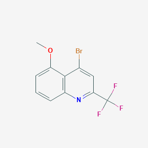 molecular formula C11H7BrF3NO B15206812 4-Bromo-5-methoxy-2-(trifluoromethyl)quinoline 