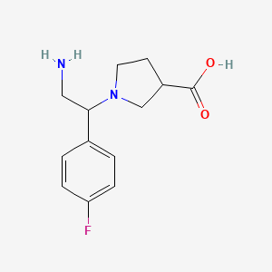 1-(2-Amino-1-(4-fluorophenyl)ethyl)pyrrolidine-3-carboxylic acid