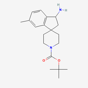 tert-Butyl 3-amino-6-methyl-2,3-dihydrospiro[indene-1,4'-piperidine]-1'-carboxylate