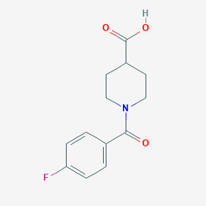 molecular formula C13H14FNO3 B152069 1-(4-Fluorobenzoyl)piperidine-4-carboxylic acid CAS No. 139679-45-1