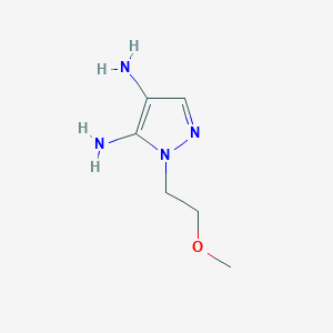 molecular formula C6H12N4O B15206900 1-(2-Methoxyethyl)-1H-pyrazole-4,5-diamine CAS No. 439902-06-4