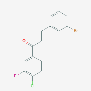 B1520691 3-(3-Bromophenyl)-1-(4-chloro-3-fluorophenyl)propan-1-one CAS No. 898760-39-9