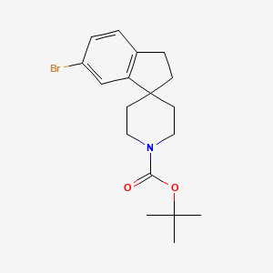 molecular formula C18H24BrNO2 B1520704 tert-Butyl 6-bromo-2,3-dihydrospiro[indene-1,4'-piperidine]-1'-carboxylate CAS No. 1160247-39-1