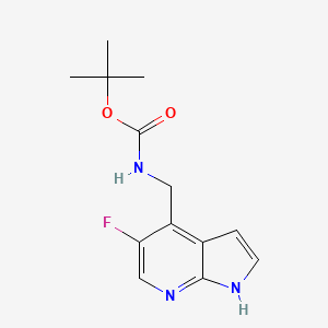 molecular formula C13H16FN3O2 B1520705 叔丁基((5-氟-1H-吡咯并[2,3-b]吡啶-4-基)甲基)氨基甲酸酯 CAS No. 1228666-42-9