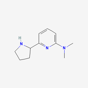 molecular formula C11H17N3 B15207056 Dimethyl-(6-pyrrolidin-2-YL-pyridin-2-YL)-amine CAS No. 1263378-56-8