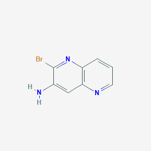 molecular formula C8H6BrN3 B1520708 2-Bromo-1,5-naphthyridin-3-amine CAS No. 1219022-68-0