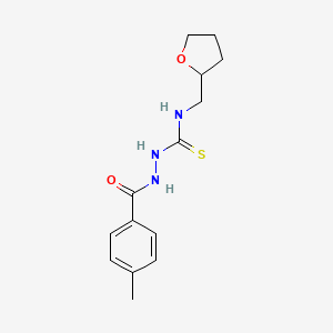molecular formula C14H19N3O2S B1520709 Benzoic acid, 4-methyl-, 2-[[[(tetrahydro-2-furanyl)methyl]amino]thioxomethyl]hydrazide CAS No. 891068-49-8