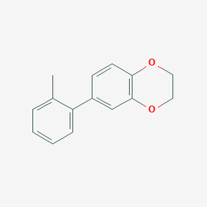 molecular formula C15H14O2 B15207095 6-(2-Methylphenyl)-2,3-dihydro-1,4-benzodioxine 