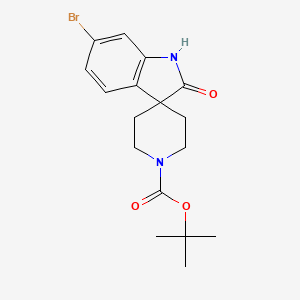 molecular formula C17H21BrN2O3 B1520713 叔丁基-6-溴-2-氧代螺[吲哚啉-3,4'-哌啶]-1'-羧酸酯 CAS No. 1160247-29-9
