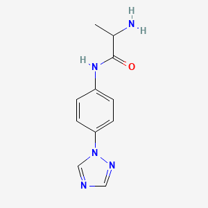 molecular formula C11H13N5O B1520716 2-amino-N-[4-(1H-1,2,4-triazol-1-yl)phenyl]propanamide CAS No. 1218508-56-5