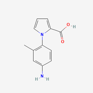 molecular formula C12H12N2O2 B1520717 1-(4-氨基-2-甲基苯基)-1H-吡咯-2-羧酸 CAS No. 1240529-13-8