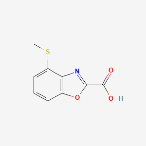 molecular formula C9H7NO3S B15207286 4-(Methylthio)benzo[d]oxazole-2-carboxylic acid 