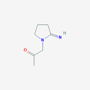 molecular formula C7H12N2O B15207287 1-(2-Iminopyrrolidin-1-yl)propan-2-one 