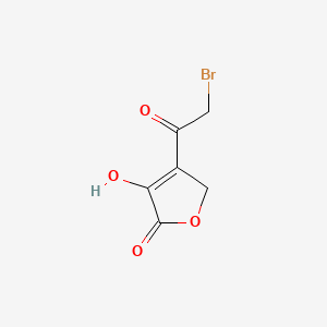 molecular formula C6H5BrO4 B15207293 4-(Bromoacetyl)-3-hydroxyfuran-2(5H)-one CAS No. 99983-31-0