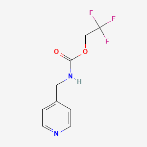 molecular formula C9H9F3N2O2 B1520732 2,2,2-trifluoroethyl N-(pyridin-4-ylmethyl)carbamate CAS No. 1240526-53-7