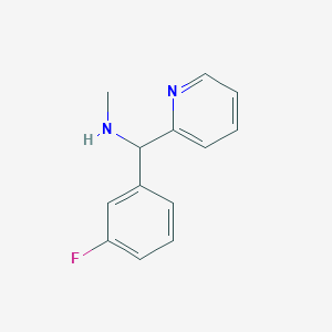 molecular formula C13H13FN2 B1520738 [(3-Fluorophenyl)(pyridin-2-yl)methyl](methyl)amine CAS No. 1184596-49-3