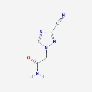molecular formula C5H5N5O B1520742 2-(3-cyano-1H-1,2,4-triazol-1-yl)acetamide CAS No. 1240527-80-3