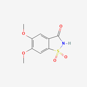 molecular formula C9H9NO5S B1520743 5,6-dimethoxy-2,3-dihydro-1,2-benzothiazole-1,1,3-trione CAS No. 60987-22-6