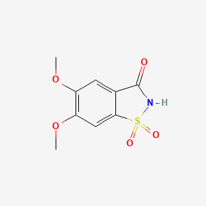 molecular formula C9H9NO5S B1520743 5,6-Dimethoxy-2,3-dihydro-1$l^{6},2-benzothiazole-1,1,3-trione CAS No. 60987-22-6