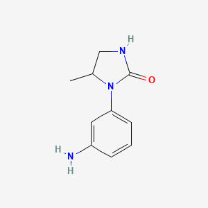 molecular formula C10H13N3O B1520747 1-(3-氨基苯基)-5-甲基咪唑烷-2-酮 CAS No. 1240528-94-2