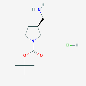 molecular formula C10H21ClN2O2 B1520749 (S)-1-Boc-3-Aminomethylpyrrolidine hydrochloride CAS No. 916214-30-7