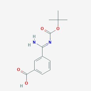 molecular formula C13H16N2O4 B1520751 3-[(Z)-N'-[(2-methylpropan-2-yl)oxycarbonyl]carbamimidoyl]benzoic acid CAS No. 886363-46-8