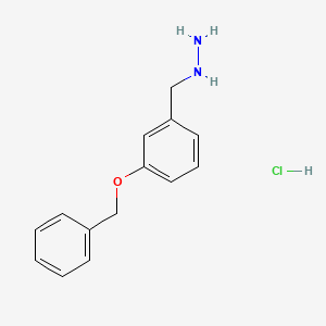molecular formula C14H17ClN2O B1520752 (3-(Benzyloxy)benzyl)hydrazine hydrochloride CAS No. 40051-69-2