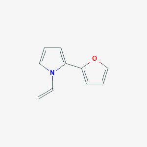 molecular formula C10H9NO B15207529 1H-Pyrrole, 1-ethenyl-2-(2-furanyl)- CAS No. 79892-12-9