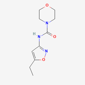 molecular formula C10H15N3O3 B15207536 N-(5-Ethyl-1,2-oxazol-3-yl)morpholine-4-carboxamide CAS No. 55808-58-7