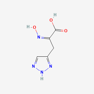 molecular formula C5H6N4O3 B15207542 2-(hydroxyimino)-3-(1H-1,2,3-triazol-4-yl)propanoic acid 
