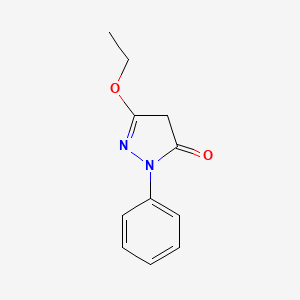 molecular formula C11H12N2O2 B15207570 5-Ethoxy-2-phenyl-2,4-dihydro-3h-pyrazol-3-one CAS No. 16105-49-0