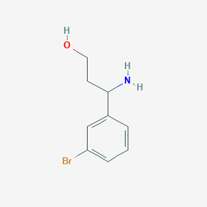 molecular formula C9H12BrNO B1520758 3-Amino-3-(3-bromophenyl)propan-1-OL CAS No. 787615-13-8