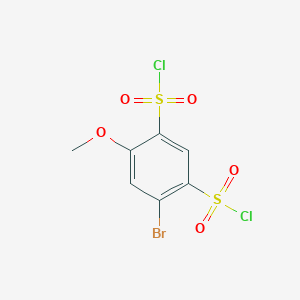4-Bromo-6-methoxybenzene-1,3-disulfonyl dichloride