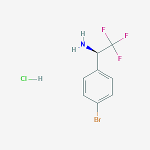 molecular formula C8H8BrClF3N B152077 (R)-1-(4-Bromophenyl)-2,2,2-trifluoroethanamine hydrochloride CAS No. 842169-83-9