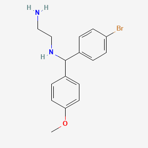 N-[(4-bromophenyl)(4-methoxyphenyl)methyl]ethane-1,2-diamine
